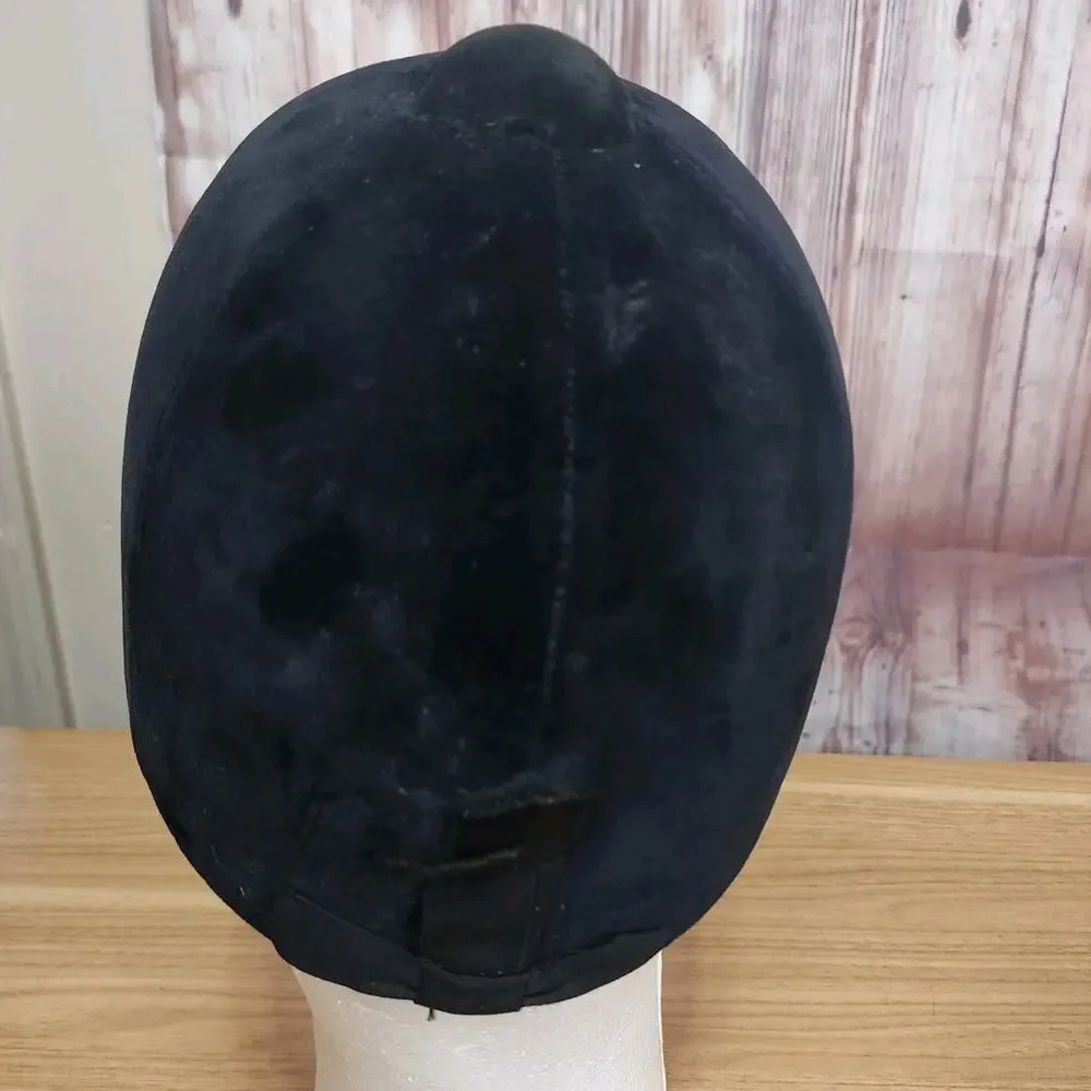 Vintage Tress & Co London Riding Helmet Velvet Hunt Cap Size 6 3/4 England